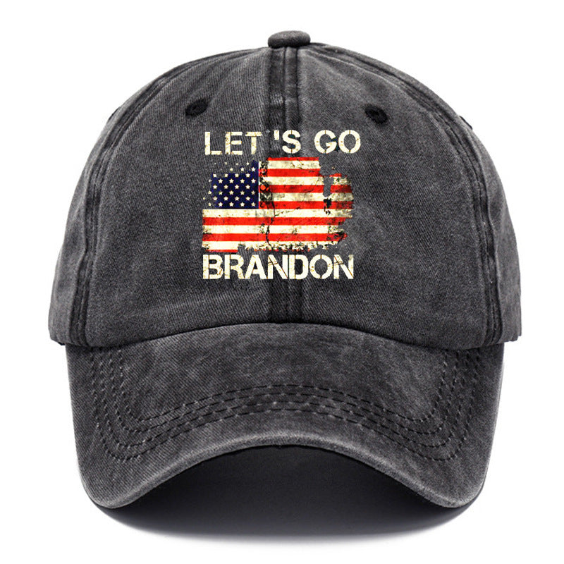 Washed Cotton Printed Old Dad Hat Men's Retro