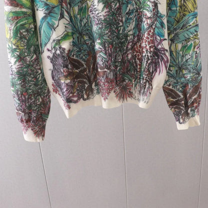 Damenpullover mit Kokosnussbaum-Print