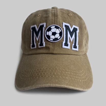 Retro Simple Football Mom Letter Bestickte Baseballkappe