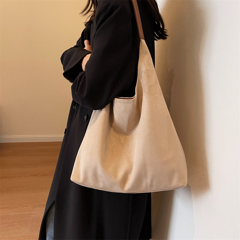 Retro Chic Suede Carryall