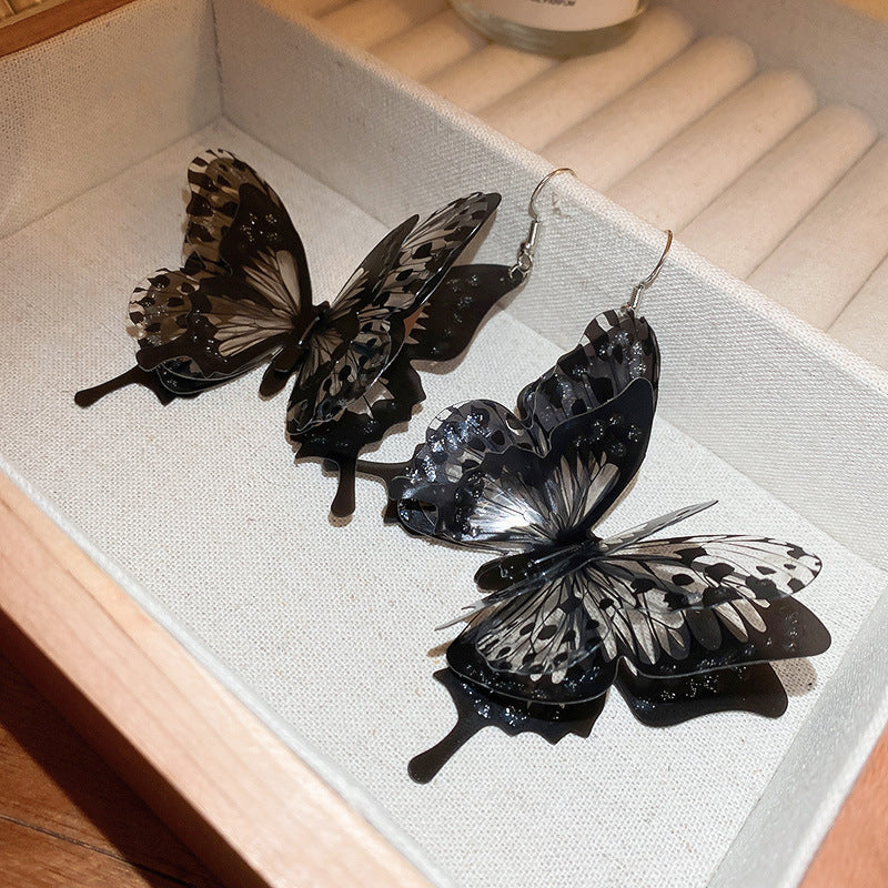 Dark Style Acrylic Butterfly Ear Hook