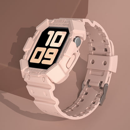 Compatible con Apple, adecuado para Iwatch6 Correa de reloj Apple Correa de silicona Estuche creativo para reloj con una