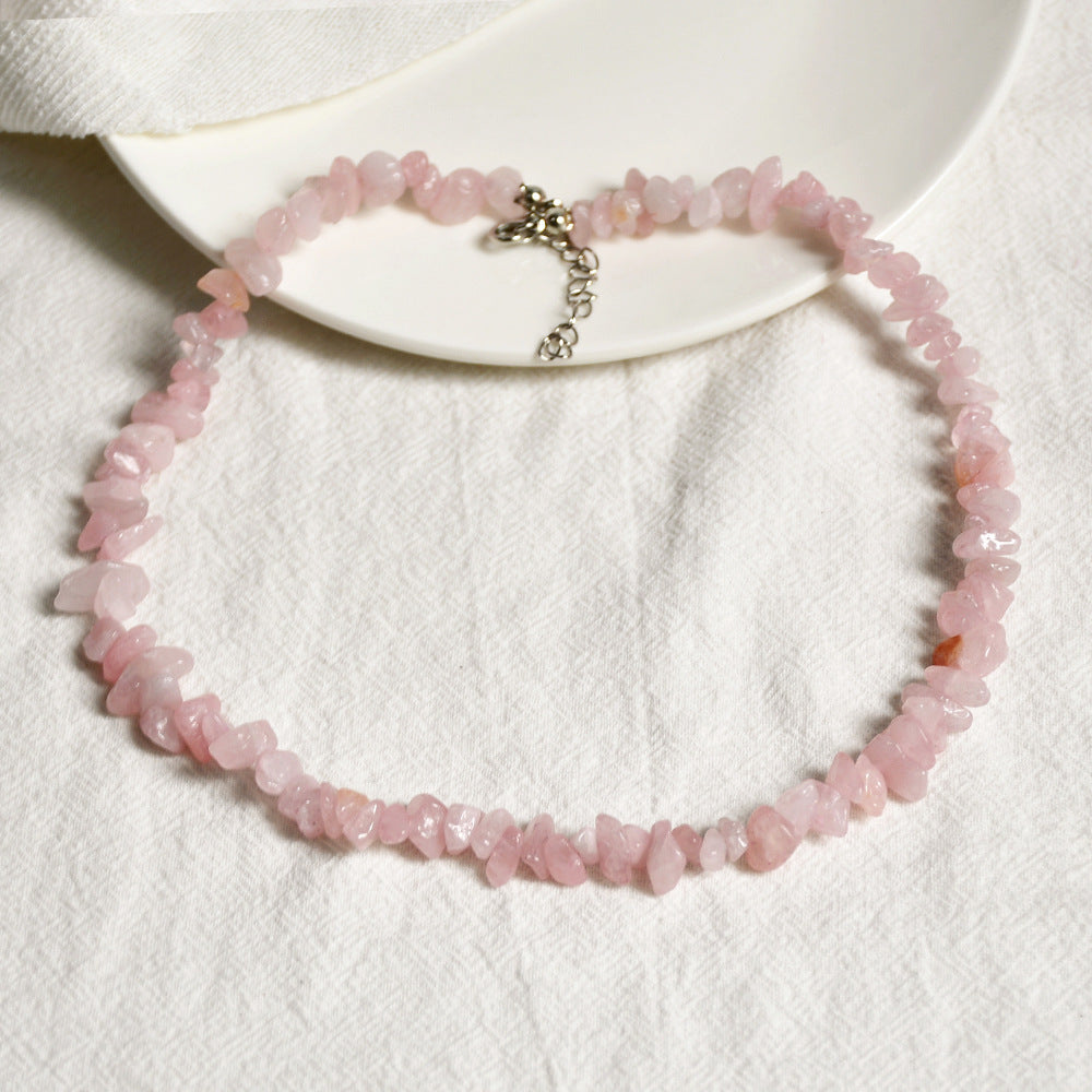 Vacation Style Color Crystal Necklace For Women