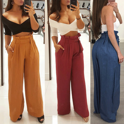 Pantalones holgados de otoño para mujer