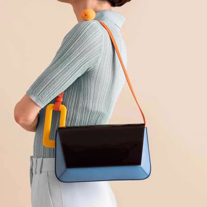 Bolso cuadrado geométrico 