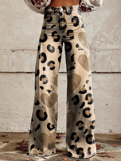 Horn Simulation Denim Hose Lose Hosen Für Frauen