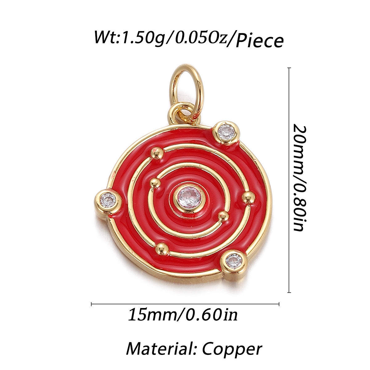 Love Drop Oil Pendant Micro-inlaid Diy Bracelet Necklace Accessories