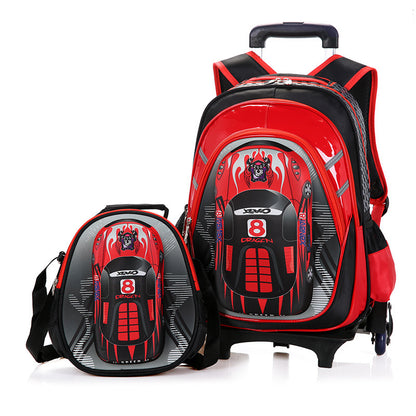 La nueva mochila escolar desmontable con ruedas para hombre reduce la carga