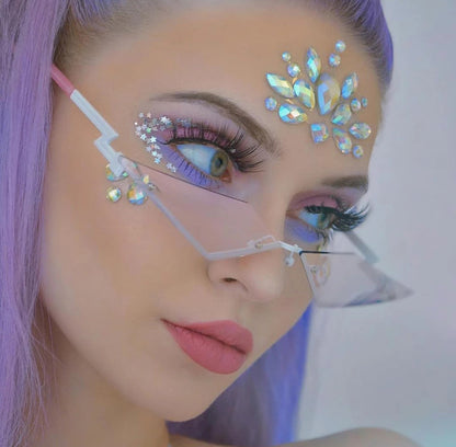 Modische randlose Sonnenbrille für Damen