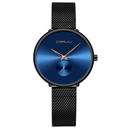 Damen Edelstahlarmband Mesh Armband Uhr Einfach