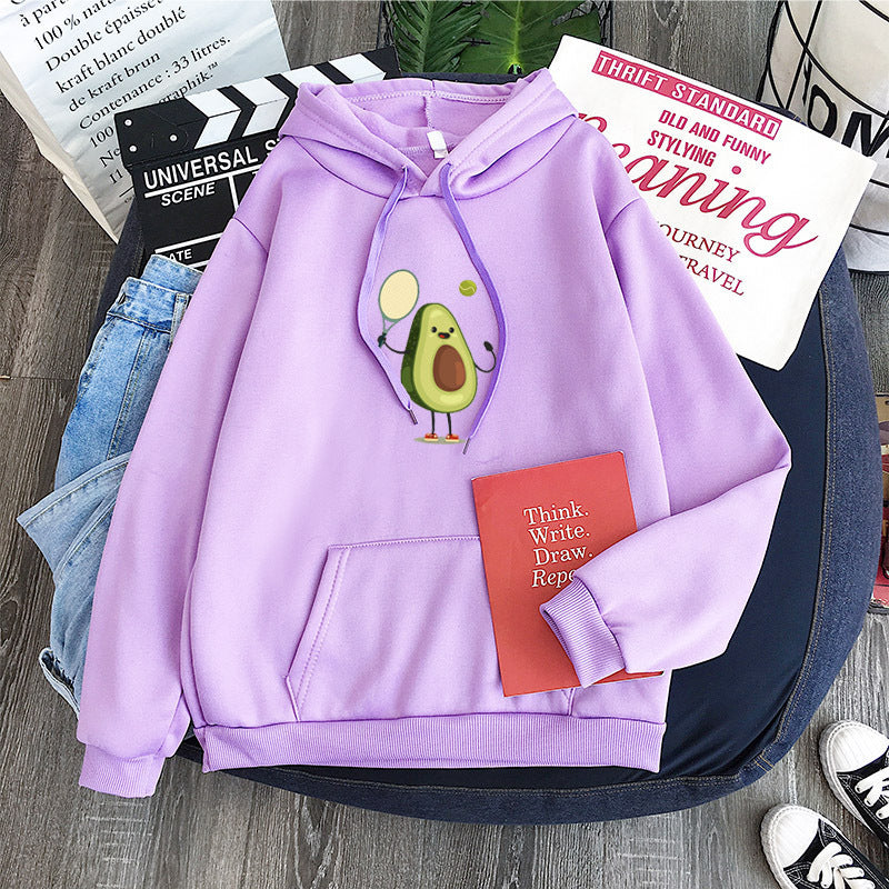 Sweatshirt Top Avocado Pattern Hoodie Couple Shirt