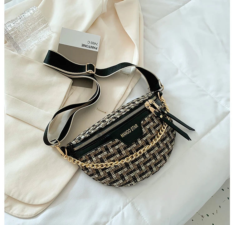 Woven Chest Crossbody Bag
