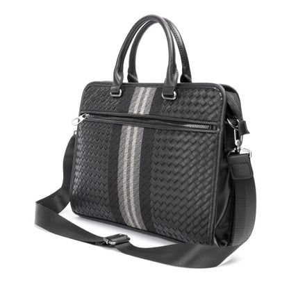Stitching Woven Business Casual Aktentasche Herren Schulter Crossbody Computertasche