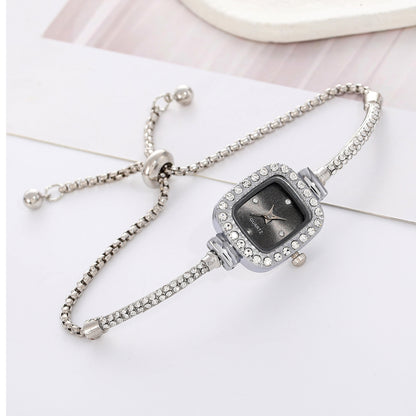 Reloj de moda con diamantes cuadrados para mujer
