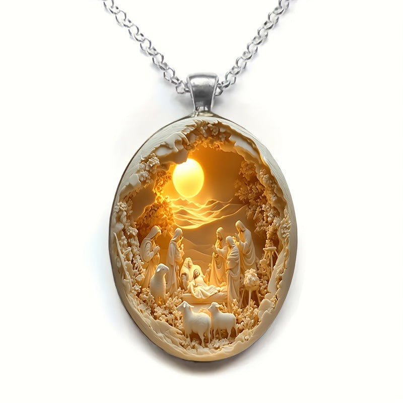 Elegant Glass Necklace For Christmas And Easter