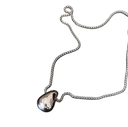 Collar minimalista con colgante de gota de agua, accesorios ligeros de lujo de alta calidad para mujer