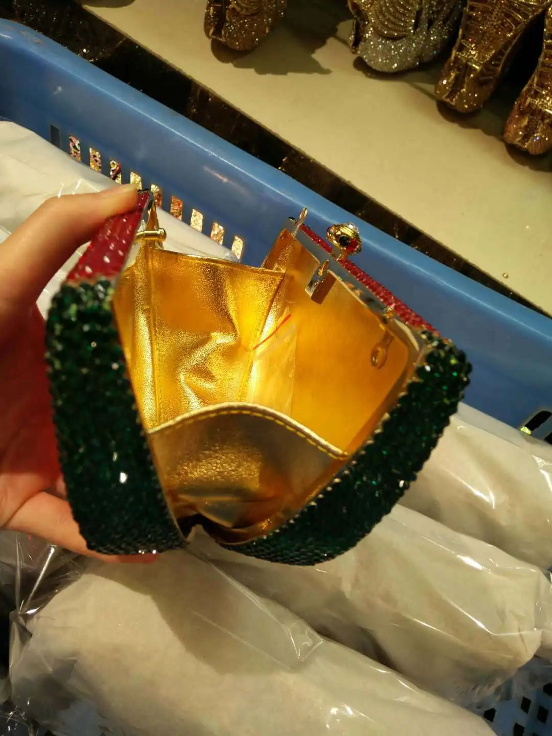 Watermelon Crystal Diamond Evening Bag