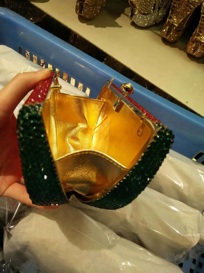 Watermelon Crystal Diamond Evening Bag - BAGMODA