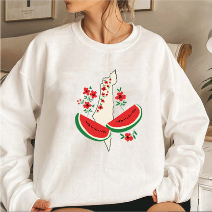 Sudadera con capucha "Esto no es una sandía". Divertida sandía para mujer.