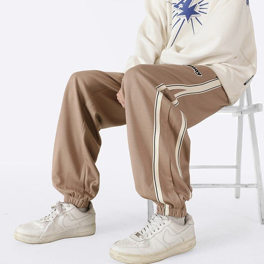 Striped Loose Tappered Casual Pants Men - BAGMODA