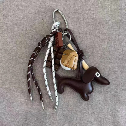 Handtaschenanhänger Dackelpuppe Schlüsselanhänger