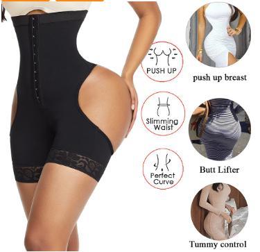 Damen Shapewear Hohe Taille Butt Lifter Bauch Kontrolle Unterwäsche Workout Taille Trainer Korsett
