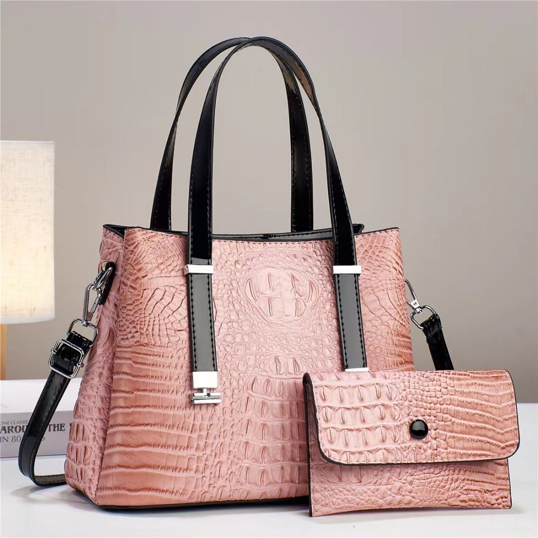 Crocodile Pattern Shoulder Bag