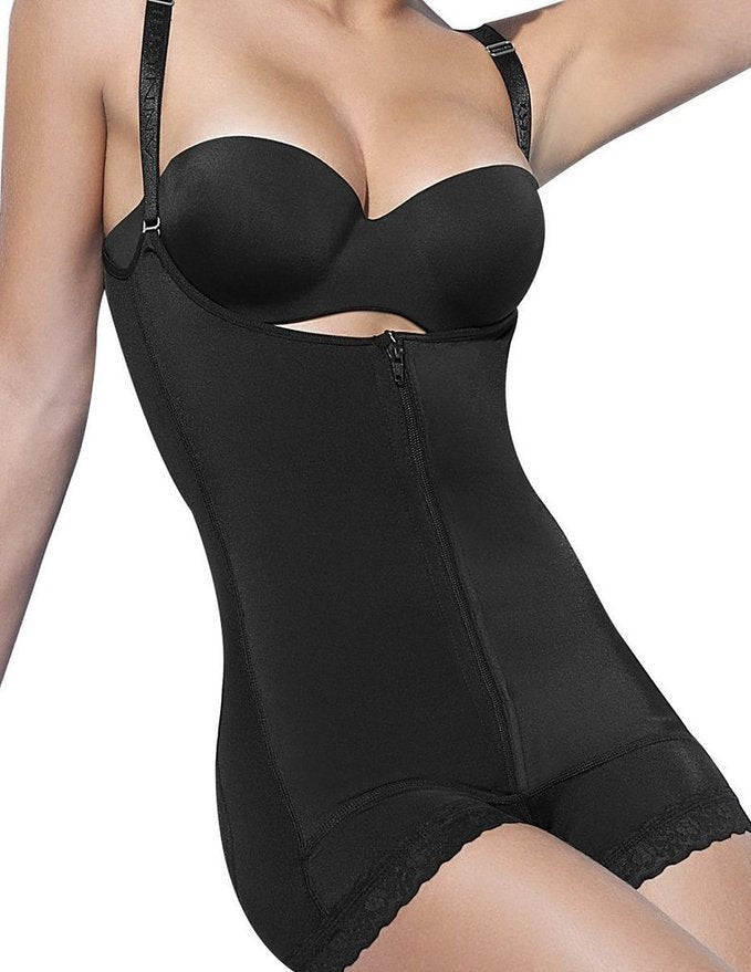 Faja moldeadora de una pieza con cremallera, ropa interior moldeadora posparto