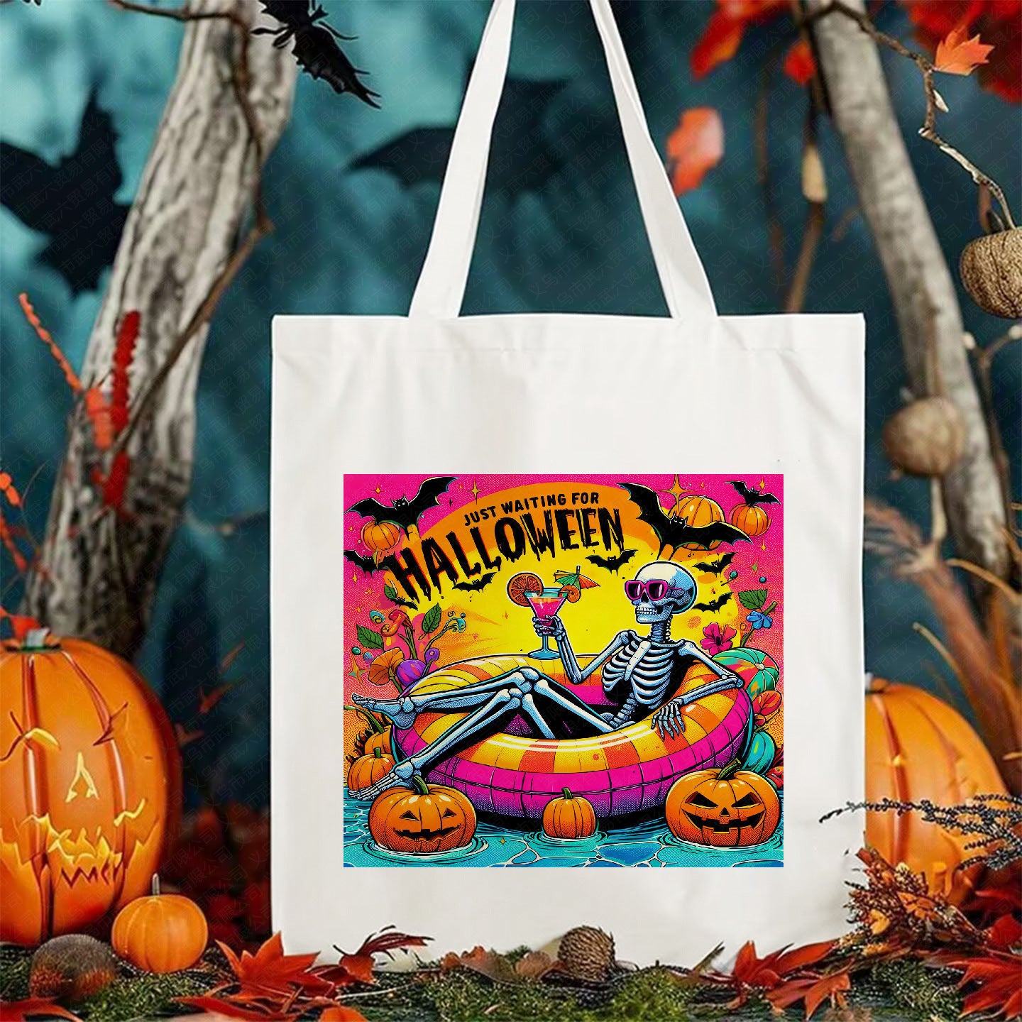 Halloween Printed Canvas Bag Shoulder Bag