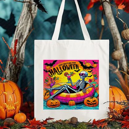 Halloween bedruckte Canvas-Tasche, Umhängetasche