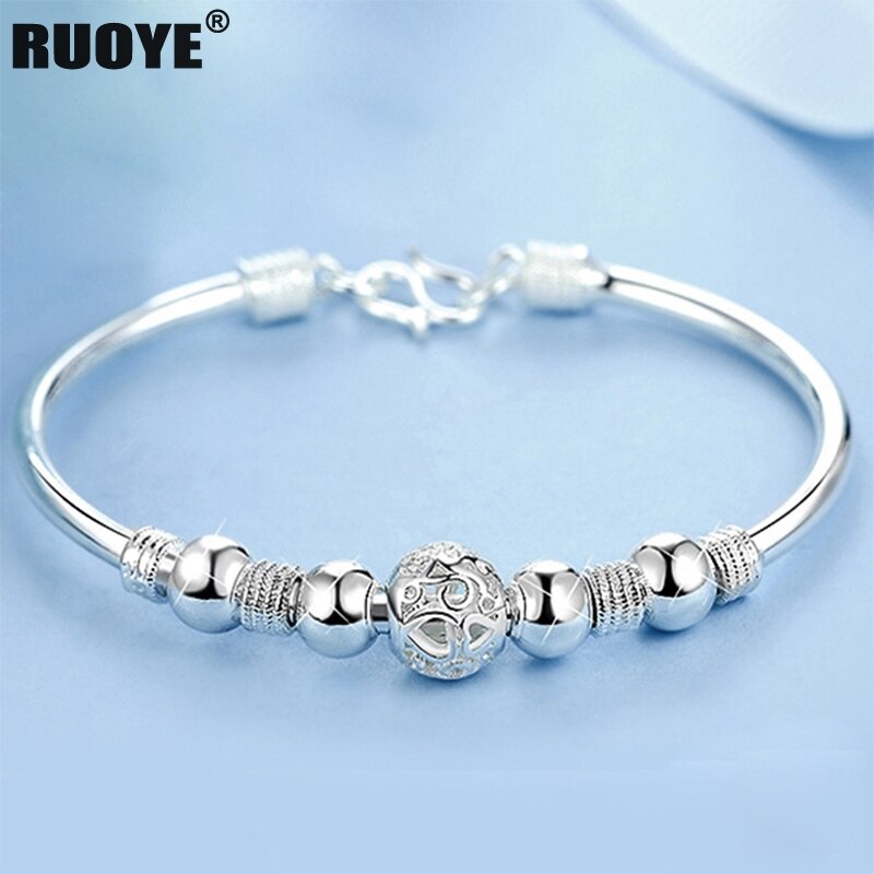 3 Style New silver Color Lucky Charm Bracelet Cuff Bracelets For Women Bangles Fashion Jewelry