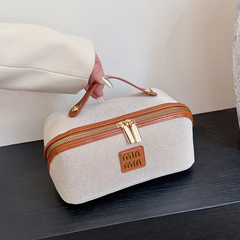 Retro Tile Cosmetic Bag Large Capacity Portable Portable Cosmetics