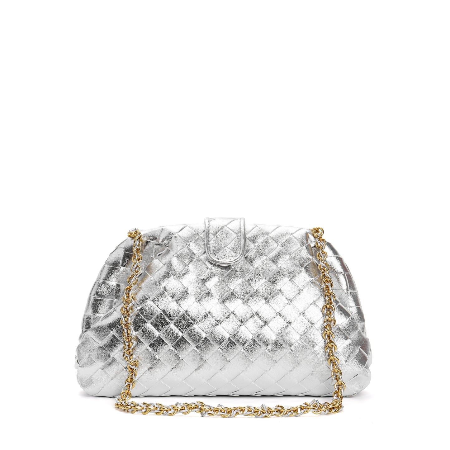 Genuine Leather Woven Shoulder Bag