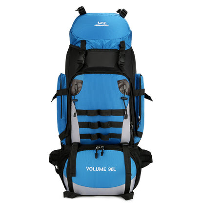 Mochila de viaje para exteriores de gran capacidad de 90 l para hombre, impermeable y duradera, con acolchado de algodón, ideal para el trabajo. 