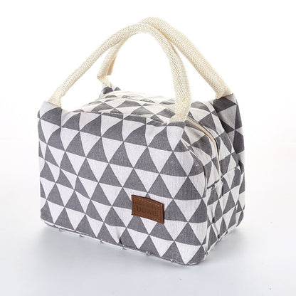 Muster Kühler Tragbare Isolierte Canvas Lunch Bag