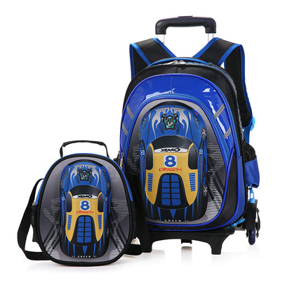 La nueva mochila escolar desmontable con ruedas para hombre reduce la carga
