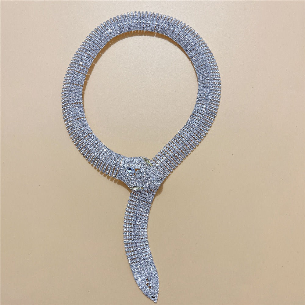 Diamond Snake Head Long Neckchain