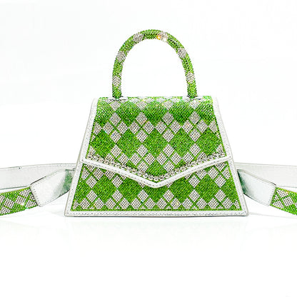 Crocodile Pattern Rhinestone Square Bag - BAGMODA