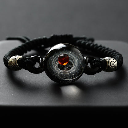 BOEYCJR Universum Planeten Glasperlen Armreifen &amp; Armbänder Galaxy Modeschmuck Galaxy Solar System Armband Für Frauen Weihnachten