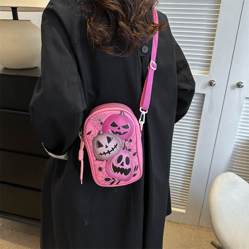 Dark Cartoon Printed Crossbody Bag