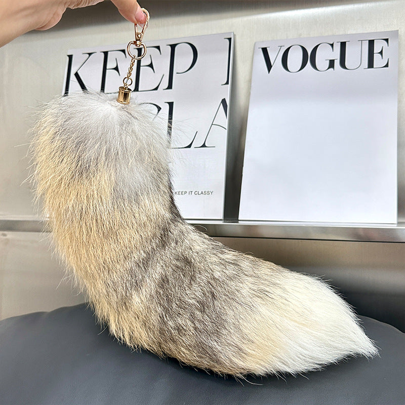 Personalized Plush Fox Tail Pendant Bag Hanging Ornaments