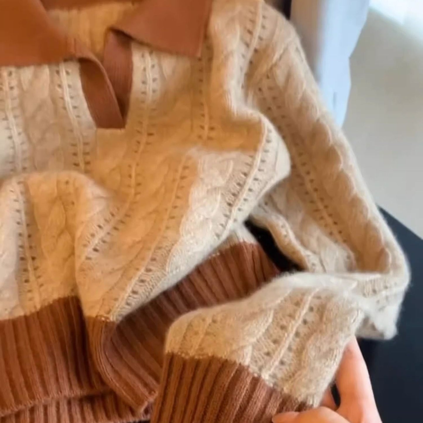 Retro Twist Knitwear For Women Inner Wear Base Soft And Lazy