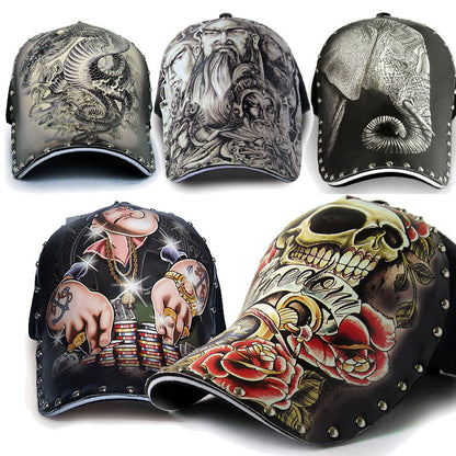 Gorra de béisbol con visera rígida y ala ancha impresa en 3D