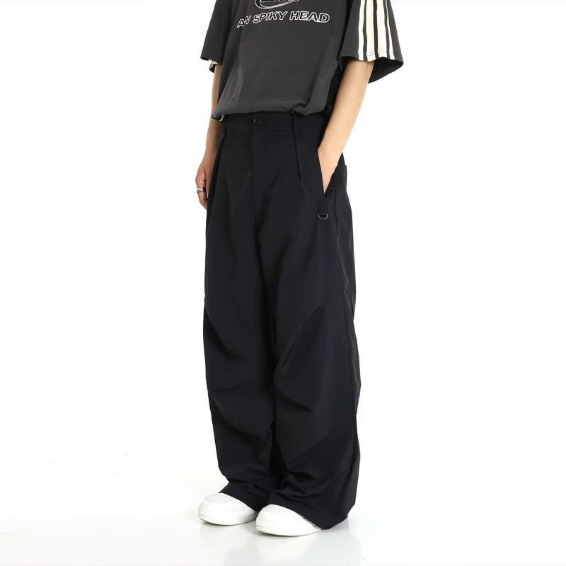 American Design Pleated Workwear Casual Pants Men - BAGMODA