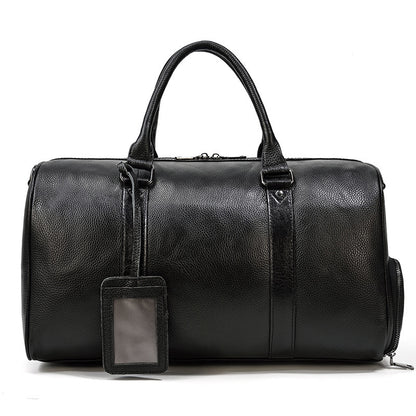Bolsa de viaje de cuero auténtico para hombre