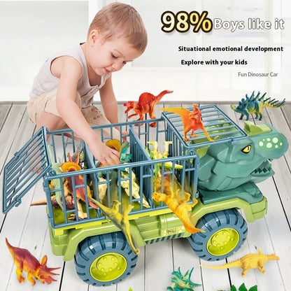 Juego de coches de juguete para niños con diseño de dinosaurio de gran tamaño.