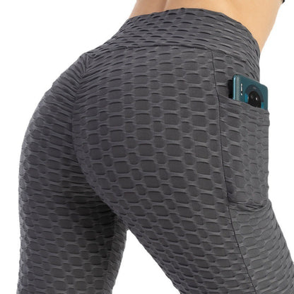 Pantalones de yoga para mujer, leggings con bolsillo para correr y deportes