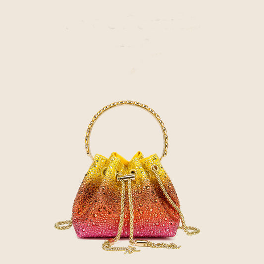Drawstring Rhinestone Women's Bag