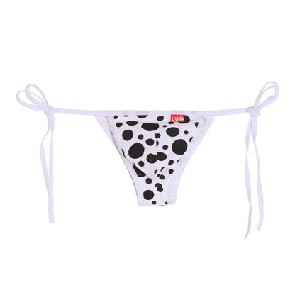 Sports Inspired Bulging Bag Thin Strap Sexy Cotton Underwear