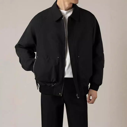 Chaqueta suelta con solapas cortas para hombre